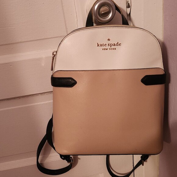 kate spade Beige and Black Backpack - Picture 1 of 13